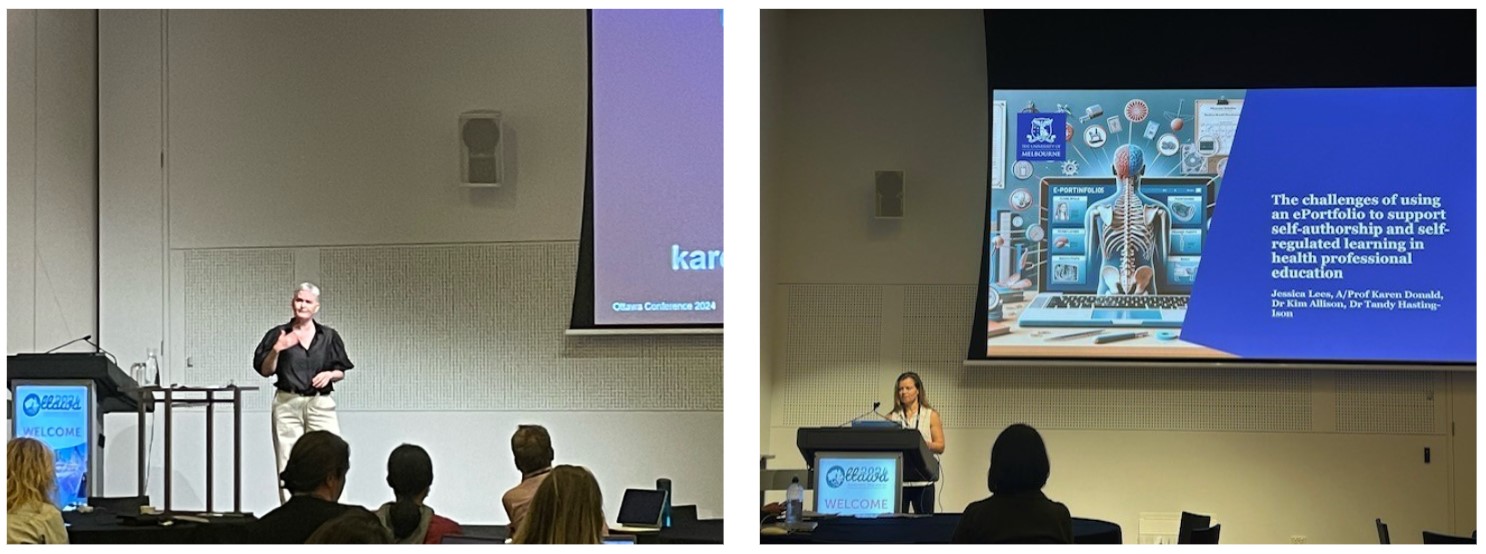collage of Karen Donald and Jess Lees presenting at the Ottowa conference