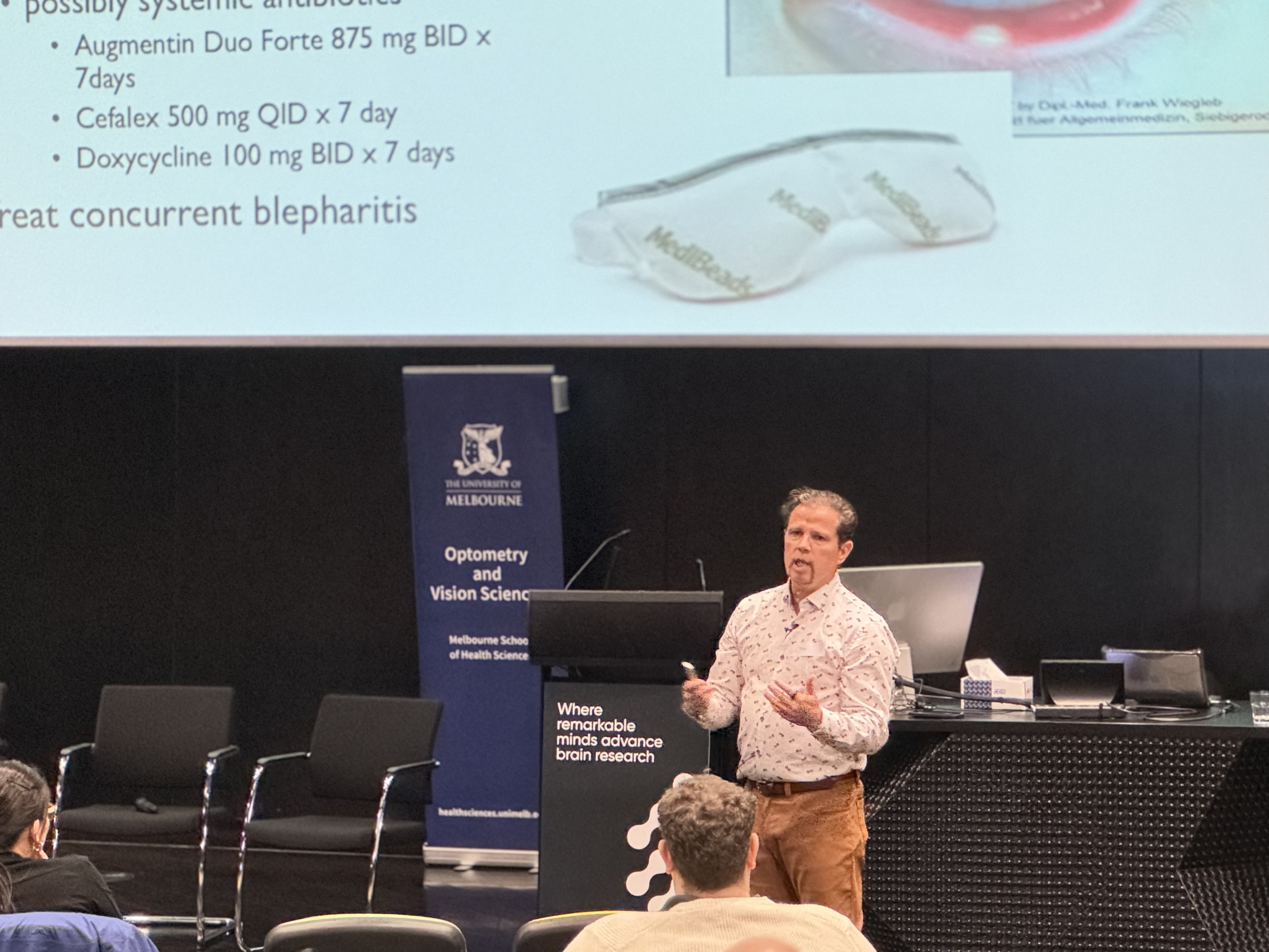 Prof Blair Lonsberry delivering lecture