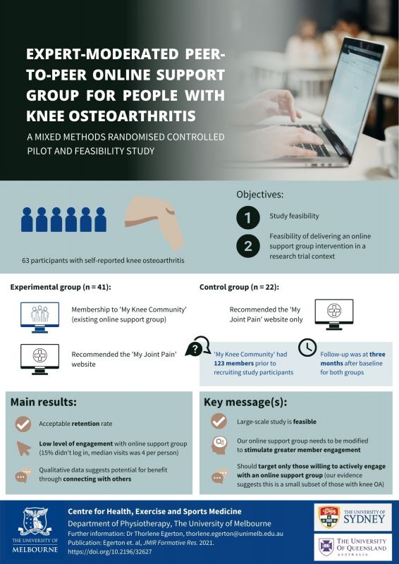 Online support group infograph