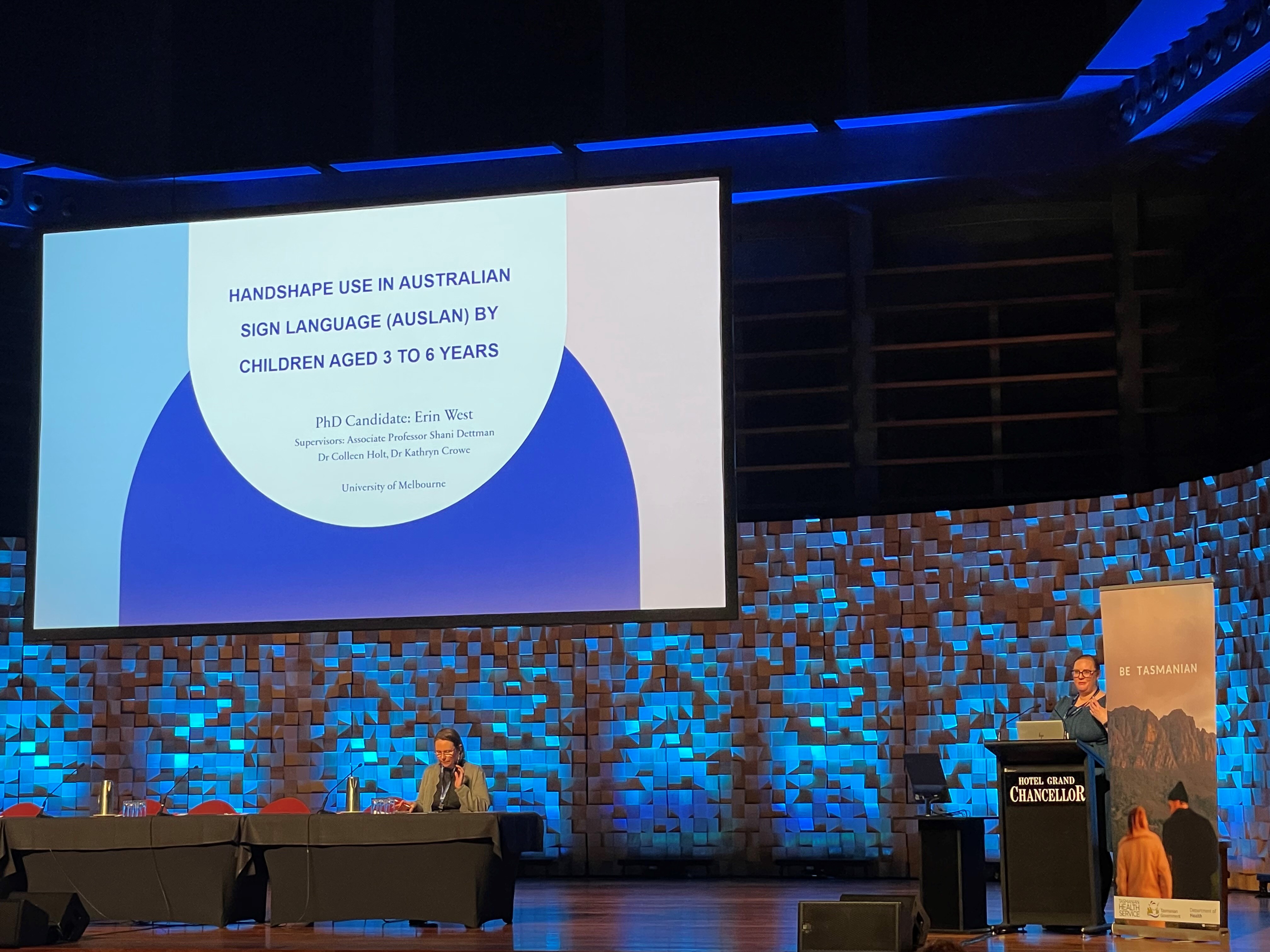 Erin at the Auslan conference 2024
