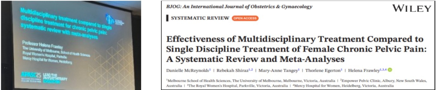 master of pelvic health presentation and publication