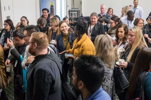 Attendees at 2019 collab event socialising