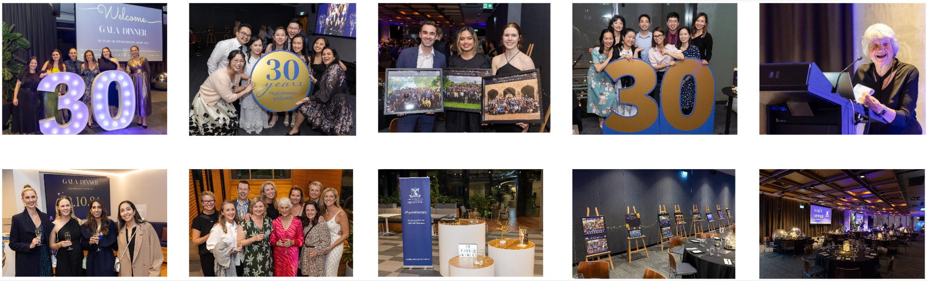 30th anniversary Physio Gala Dinner