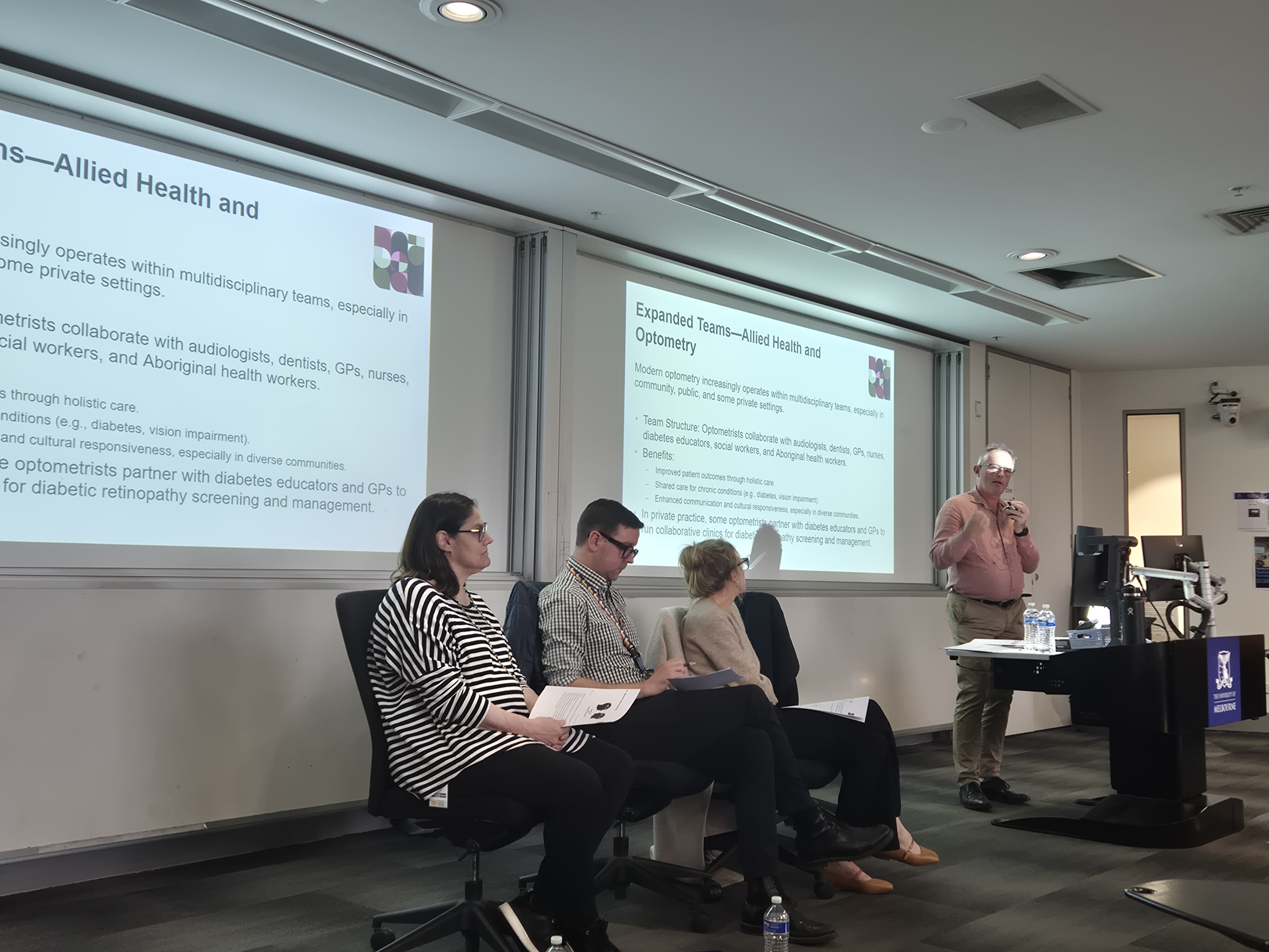 Collaborative Practice Centre team delivering session “Teamwork Makes the Vision Work”.