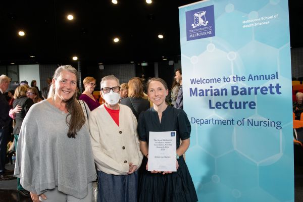 Photo of Kristy Lee Bosher and Donor representatives Lara Taylor Julie Halton