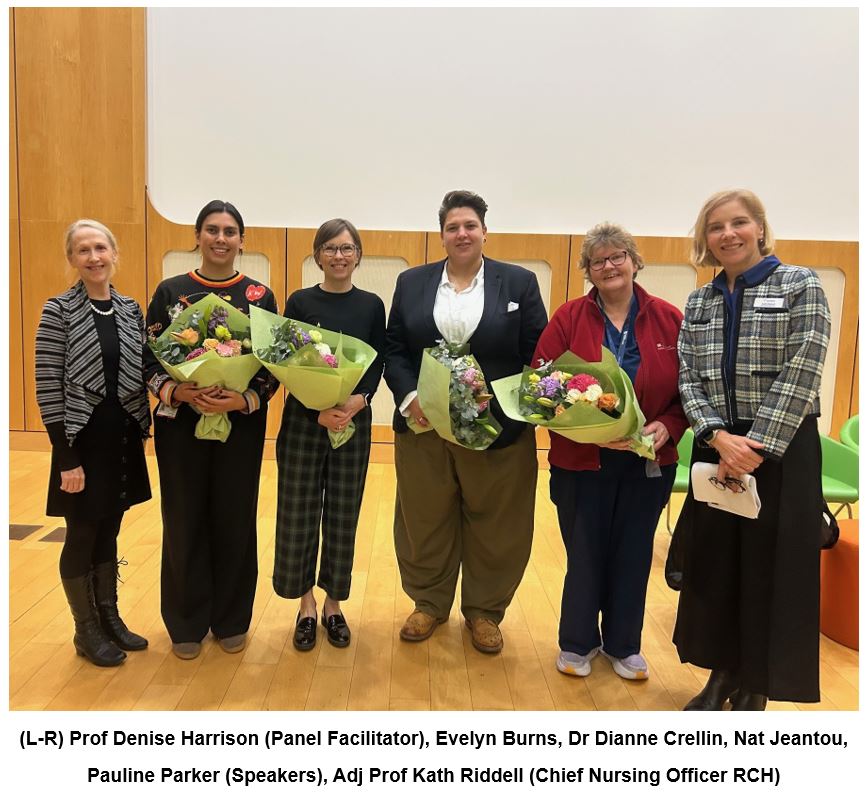 Photograph of Nursing Event 3 Panellists, Panel Facilitator and Nursing Director