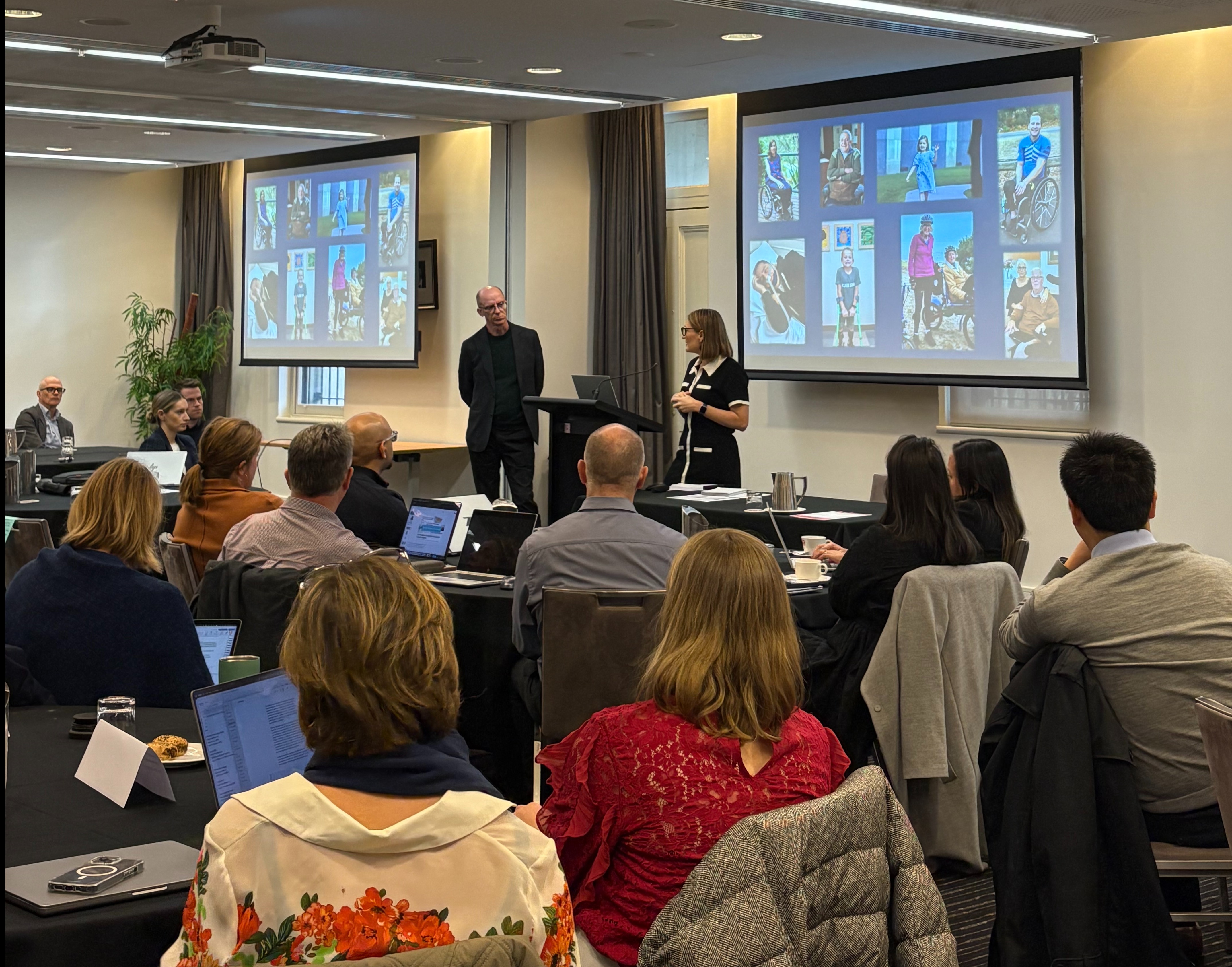 Dr Shane Huntingon OAM and Dr Marnie Graco at presentation