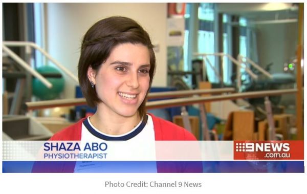 Photograph of Shaza Abo in Channel 9 story
