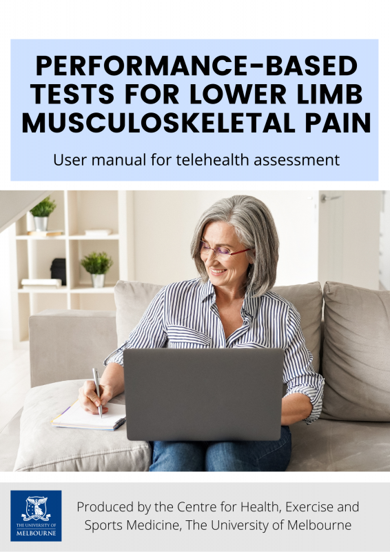Cover of telehealth-administered-performance-based-tests-for-chronic-lower-limb-musculoskeletal-pain