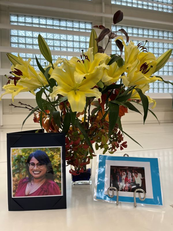 Kaush's memorial corner in DASP Building Atrium