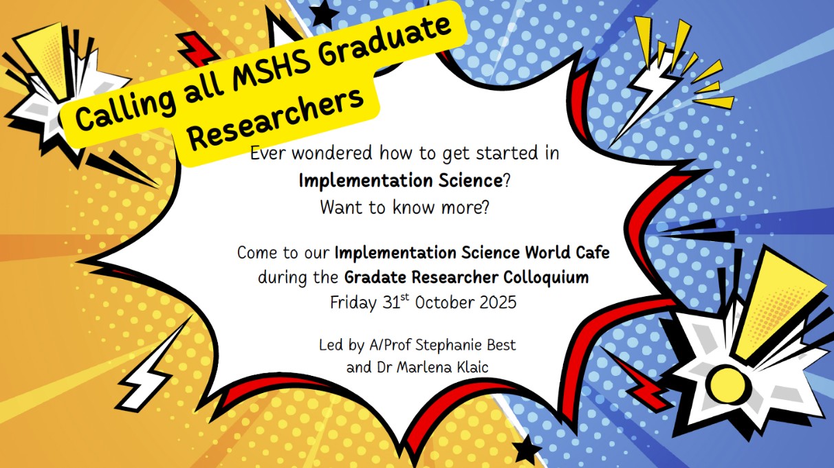call out to all MSHS GRs for colloquium