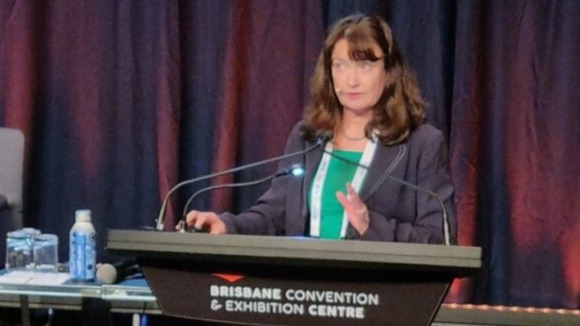 Helena Frawley presenting on women's pelvic health
