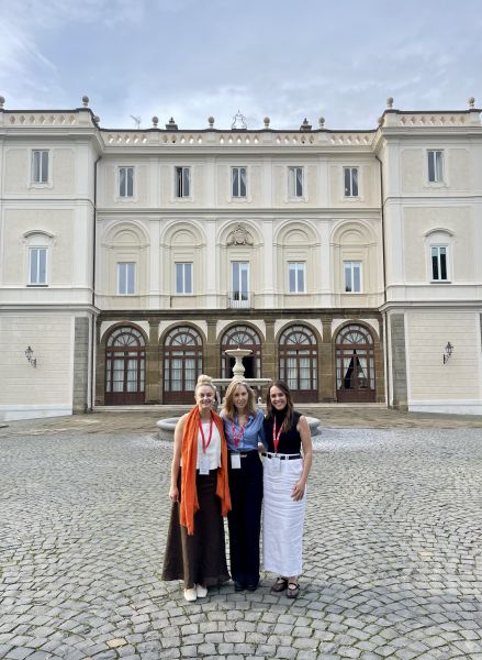 Georgie, Brenda and Elaina in front of Park Hotel Villa Grazioli