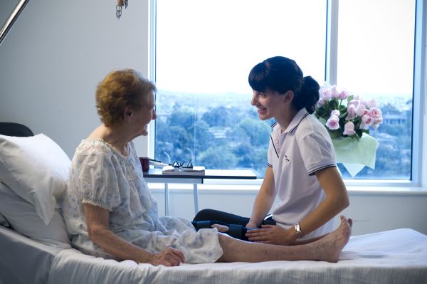 Photograph of patient with physiotherapist