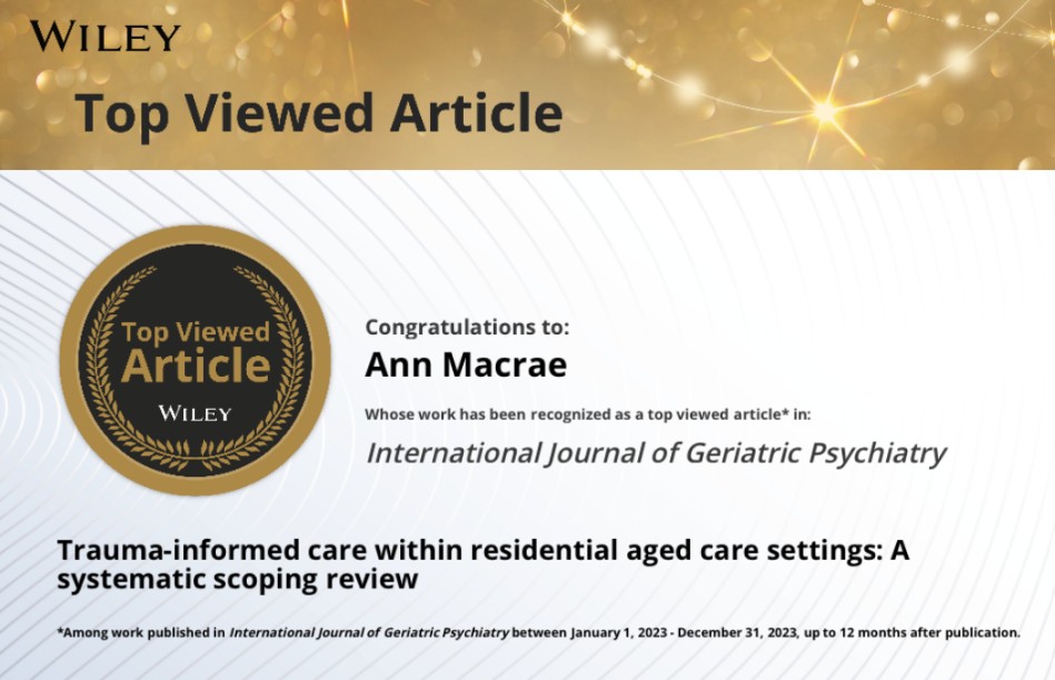 top viewed article aged care research
